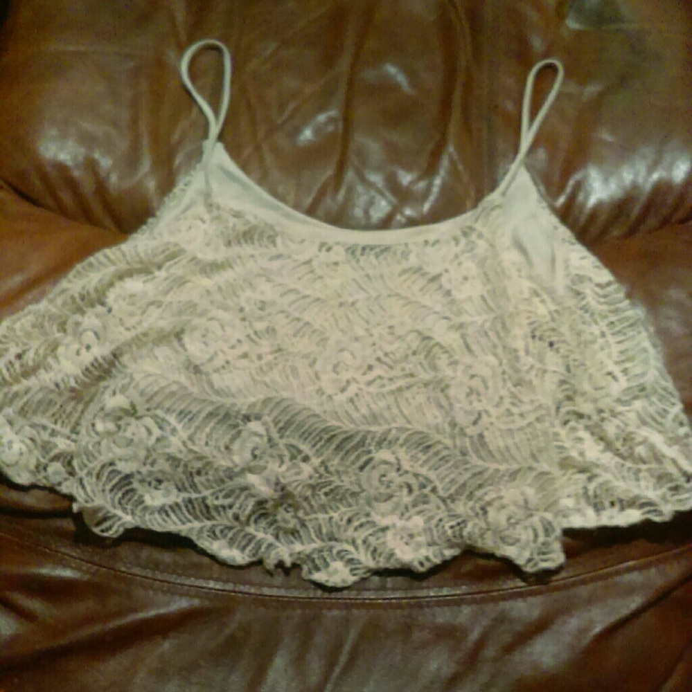 Strapped cream blouse
